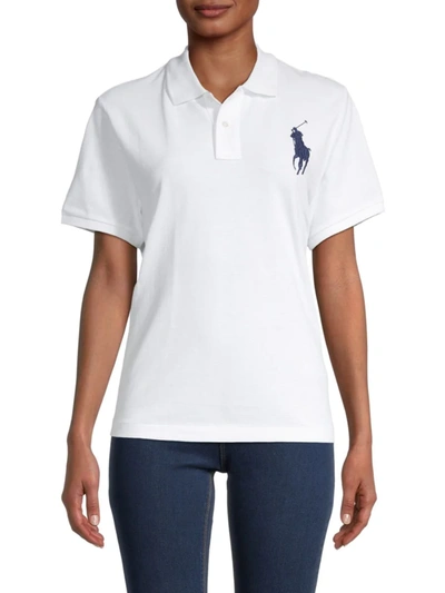 Shop Polo Ralph Lauren Women's Logo Polo In White
