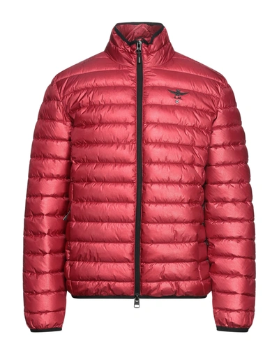 Shop Aeronautica Militare Down Jackets In Red