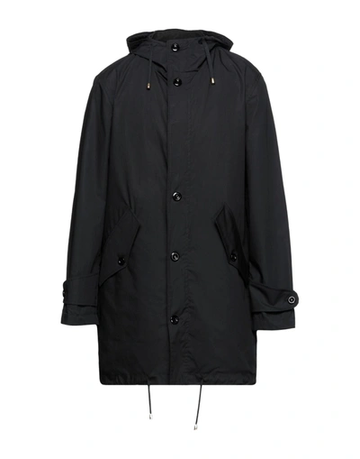 Shop Adriano Langella Overcoats In Black