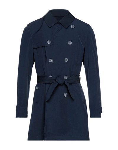 Shop Barbati Overcoats In Dark Blue