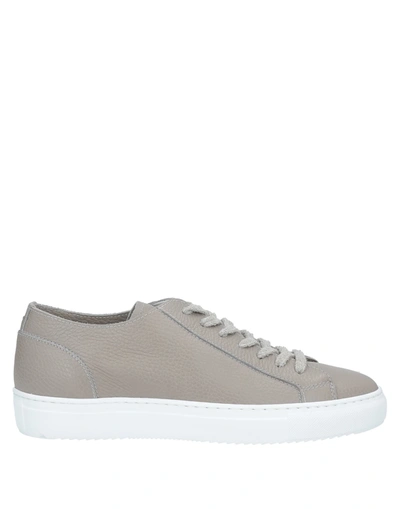 Shop Doucal's Man Sneakers Dove Grey Size 7 Soft Leather