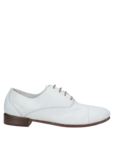 Shop Calpierre Woman Lace-up Shoes White Size 9 Soft Leather