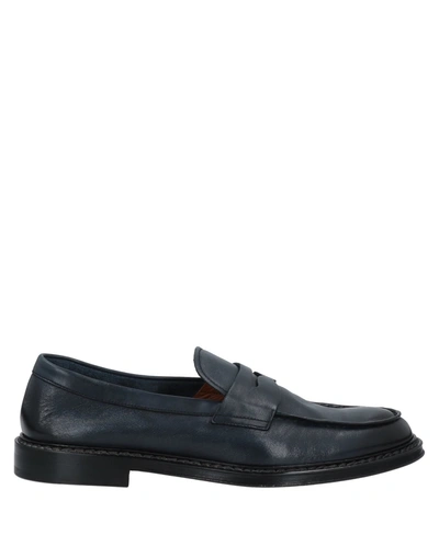 Shop Doucal's Man Loafers Midnight Blue Size 8.5 Soft Leather