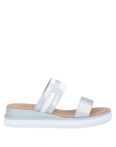 Shop Angela George Sandals In Silver
