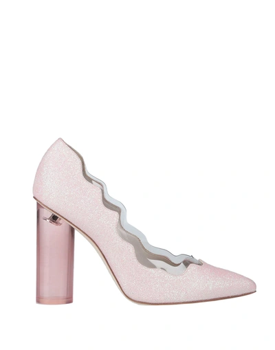 Shop Francesca Bellavita Woman Pumps Pink Size 10 Soft Leather, Textile Fibers