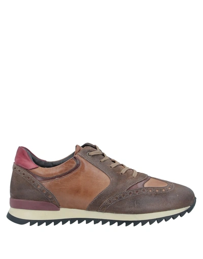 Shop Massimo Brunelli Sneakers In Khaki