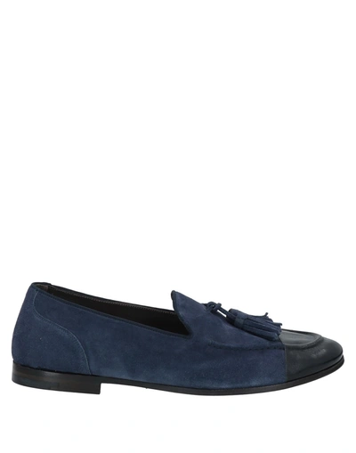 Shop Alberto Fasciani Man Loafers Midnight Blue Size 11 Soft Leather