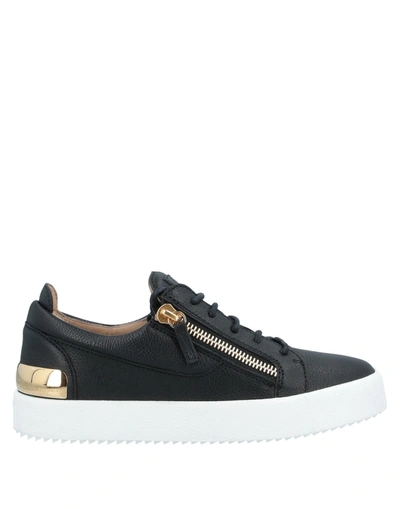 Shop Giuseppe Zanotti Man Sneakers Black Size 7 Soft Leather