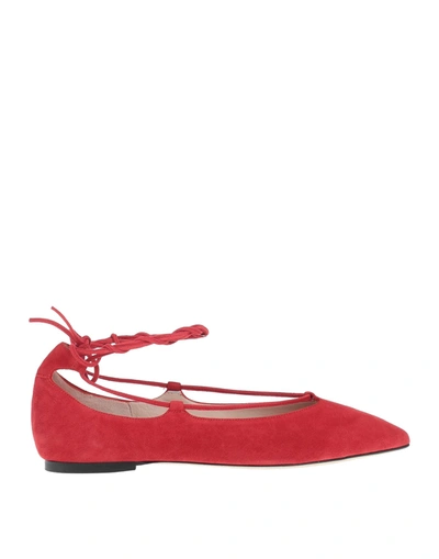 Shop Il Borgo Firenze Ballet Flats In Red