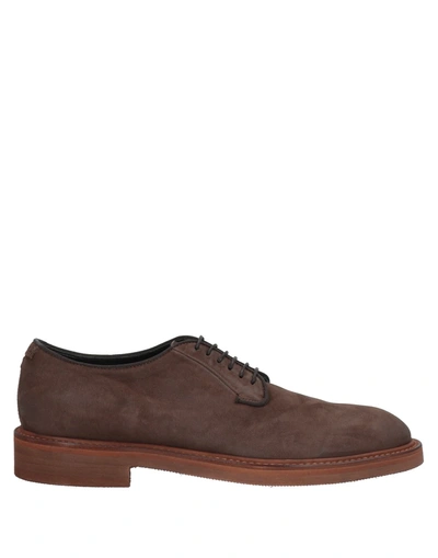 Shop Alberto Fasciani Lace-up Shoes In Dark Brown