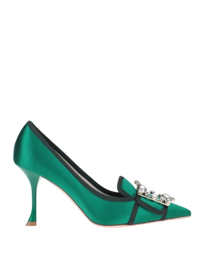 Shop Roger Vivier Loafers In Green