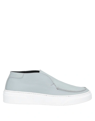 Shop Calpierre Man Sneakers Light Grey Size 7 Soft Leather