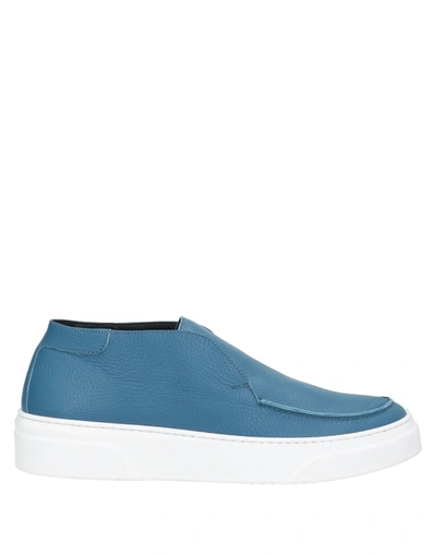 Shop Calpierre Man Sneakers Slate Blue Size 9 Soft Leather