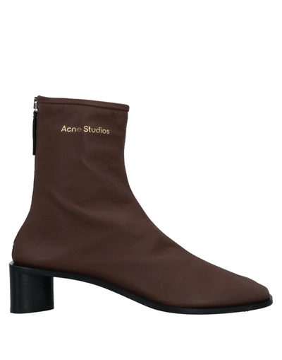 Shop Acne Studios Ankle Boots In Brown
