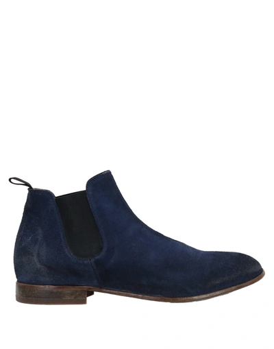 Shop Moma Ankle Boots In Dark Blue