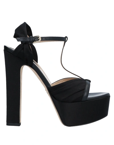 Elie Saab Sandals In Black