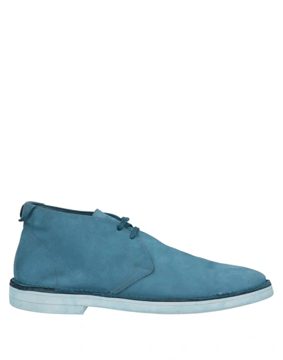 Shop Alberto Fasciani Ankle Boots In Pastel Blue