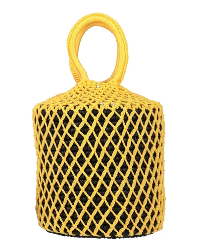Shop Sensi Studio Woman Handbag Yellow Size - Textile Fibers