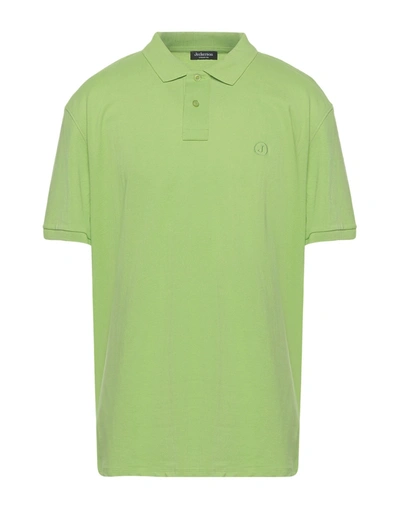 Shop Jeckerson Man Polo Shirt Light Green Size S Cotton, Elastane