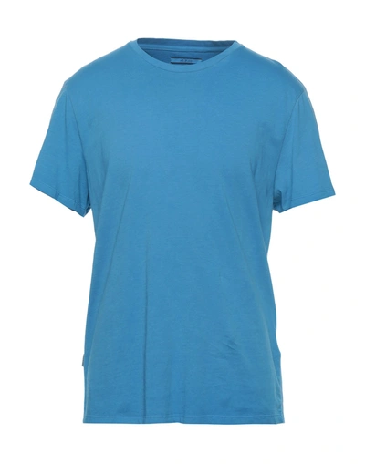 Shop At.p.co At. P.co Man T-shirt Azure Size L Cotton In Blue