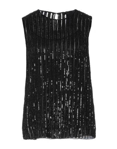 Shop Max Mara Woman Top Black Size 10 Polyester