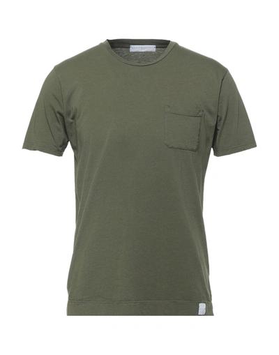 Shop Daniele Fiesoli Man T-shirt Military Green Size S Cotton