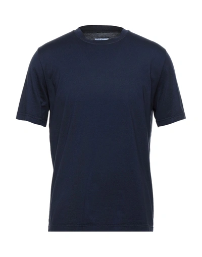 Shop Fedeli T-shirts In Dark Blue
