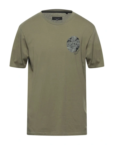 Shop Rag & Bone Man T-shirt Military Green Size S Organic Cotton