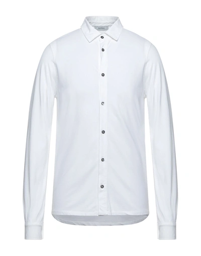Shop Alpha Studio Man Shirt White Size 48 Cotton, Elastane