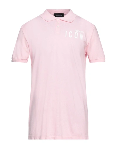 Shop Dsquared2 Polo Shirts In Pink