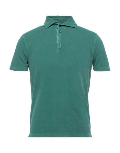 Shop Cruciani Man Polo Shirt Green Size 40 Cotton