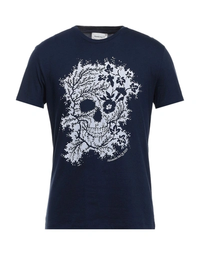 Shop Alexander Mcqueen T-shirts In Dark Blue