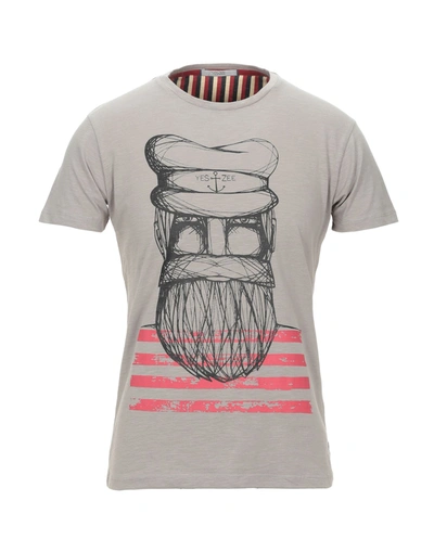 Shop Yes Zee By Essenza T-shirts In Grey