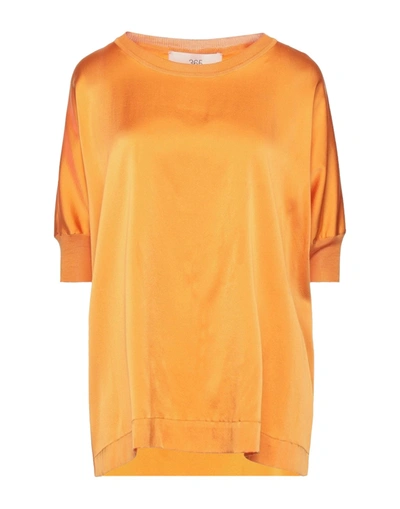 Shop Jucca Woman Top Orange Size 6 Silk, Elastane