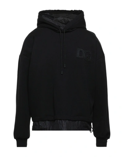 Shop Dolce & Gabbana Man Sweatshirt Black Size M Cotton, Polyamide, Polyurethane
