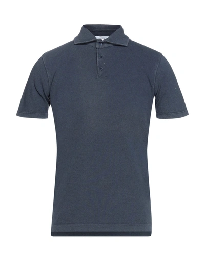 Shop Cruciani Polo Shirts In Slate Blue
