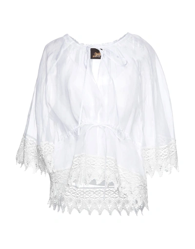 Shop Loewe Woman Top White Size 4 Cotton