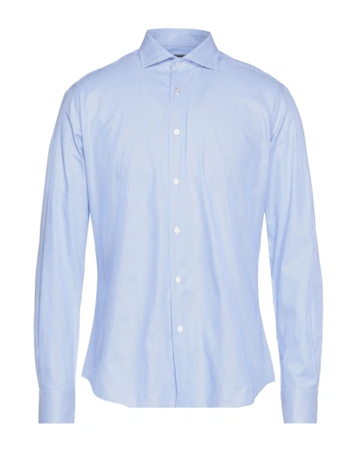 Shop Alessandro Boni Shirts In Sky Blue