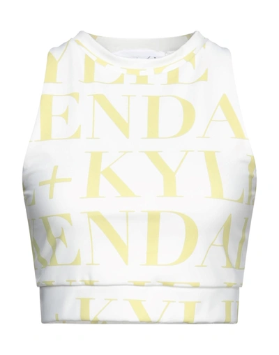 Shop Kendall + Kylie Woman Top White Size S Polyamide, Elastane