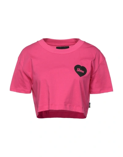 Shop Shoe® Shoe Woman T-shirt Fuchsia Size L Cotton In Pink