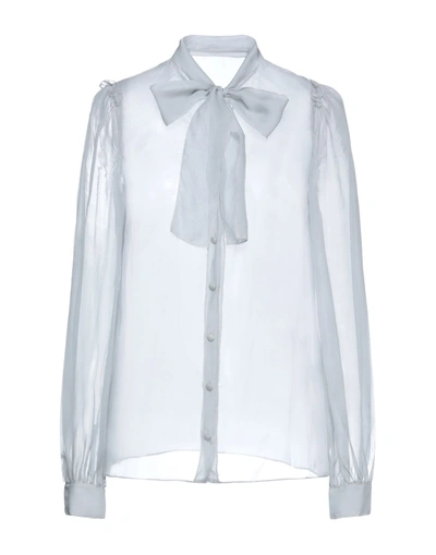 Shop Dolce & Gabbana Woman Shirt Grey Size 14 Silk