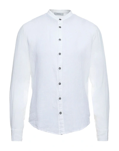 Shop Alpha Studio Man Shirt White Size 44 Linen