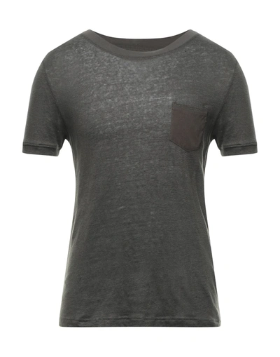 Shop Alpha Studio Man T-shirt Khaki Size 46 Linen, Cotton In Beige