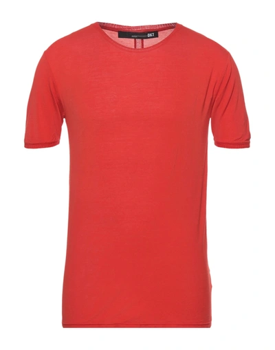 Shop Diktat Man T-shirt Red Size S Cotton