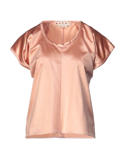 Shop Marni Woman Top Blush Size 8 Cotton, Acetate In Pink