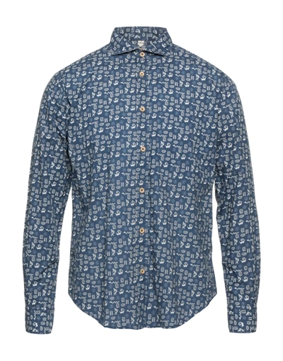 Shop Portofiori Man Shirt Blue Size 16 ½ Cotton