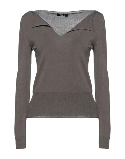 Alpha Studio Sweaters In Brown