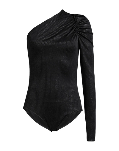 Shop Alexandre Vauthier Woman Bodysuit Black Size 8 Polyester, Elastane