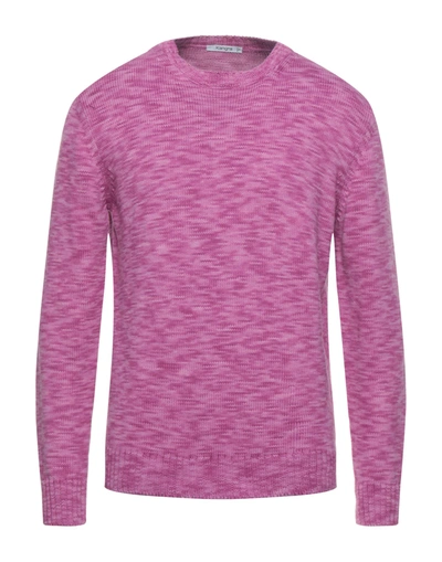 Shop Kangra Cashmere Kangra Man Sweater Light Purple Size 40 Cotton