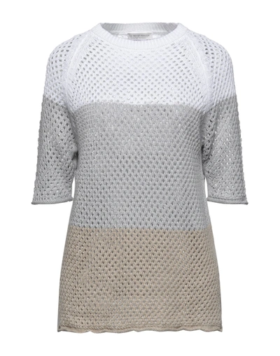 Shop Le Tricot Perugia Woman Sweater Grey Size M Linen, Cotton